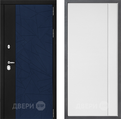 Входная металлическая Дверь Дверной континент ДК-9 ФЛ-757 Белое Стекло Софт милк в Можайске