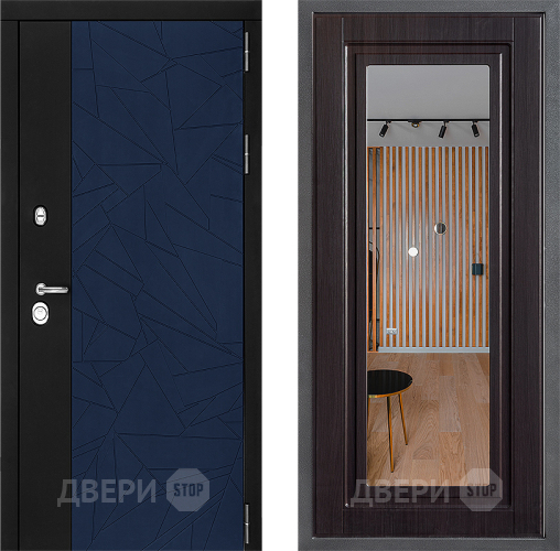 Входная металлическая Дверь Дверной континент ДК-9 ФЛЗ Зеркало Венге в Можайске