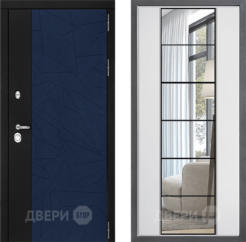 Входная металлическая Дверь Дверной континент ДК-9 ФЛЗ-2 Зеркало Белый софт в Можайске