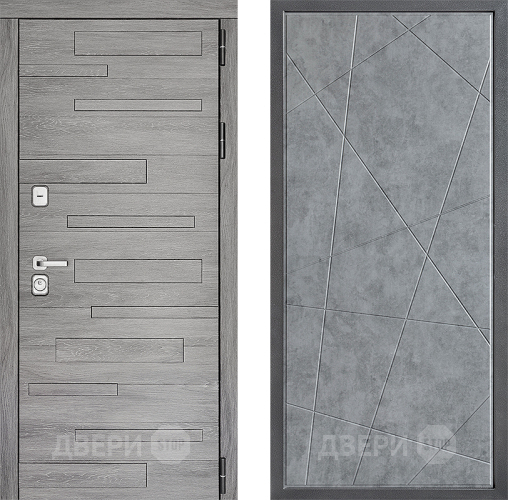 Входная металлическая Дверь Дверной континент ДК-10 ФЛ-655 Бетон серый в Можайске