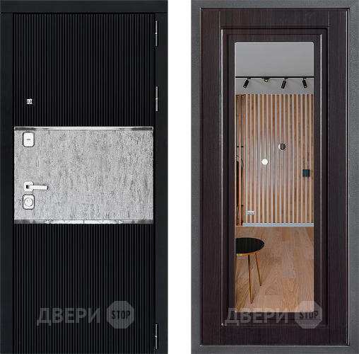 Входная металлическая Дверь Дверной континент ДК-13 ФЛЗ Зеркало Венге в Можайске