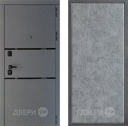 Входная металлическая Дверь Дверной континент Диамант Дизайн ФЛ-655 Бетон серый в Можайске