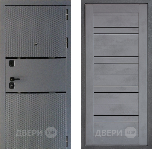 Входная металлическая Дверь Дверной континент Диамант Дизайн ФЛ-49 Бетон серый в Можайске