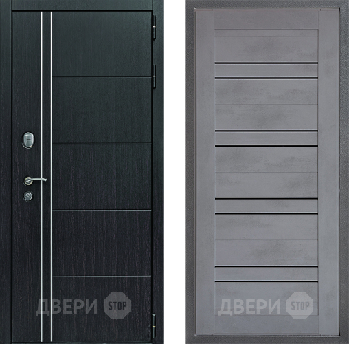 Входная металлическая Дверь Дверной континент Теплолюкс Дизайн ФЛ-49 Бетон серый в Можайске