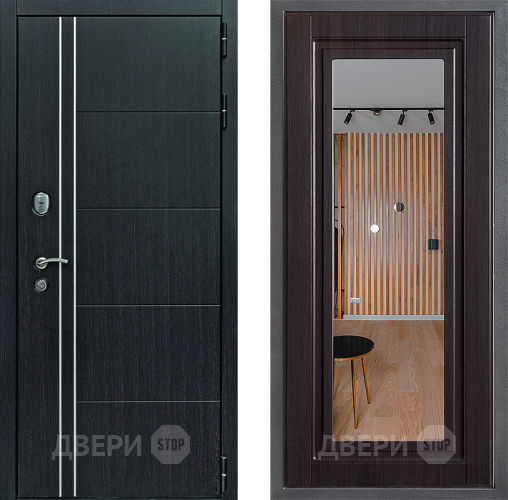 Входная металлическая Дверь Дверной континент Теплолюкс Дизайн ФЛЗ Зеркало Венге в Можайске