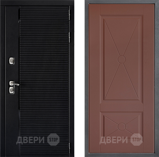Входная металлическая Дверь Дверной континент ДК-1 ФЛ-617 Ясень шоколадный в Можайске