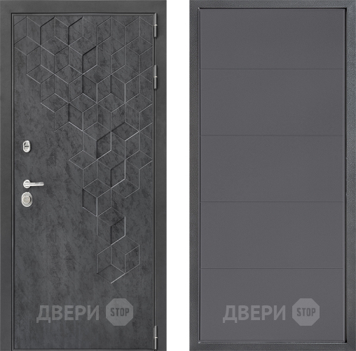 Входная металлическая Дверь Дверной континент ДК-3/713 ФЛ-649 Графит софт в Можайске