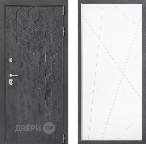 Входная металлическая Дверь Дверной континент ДК-3/713 ФЛ-655 Белый софт в Можайске