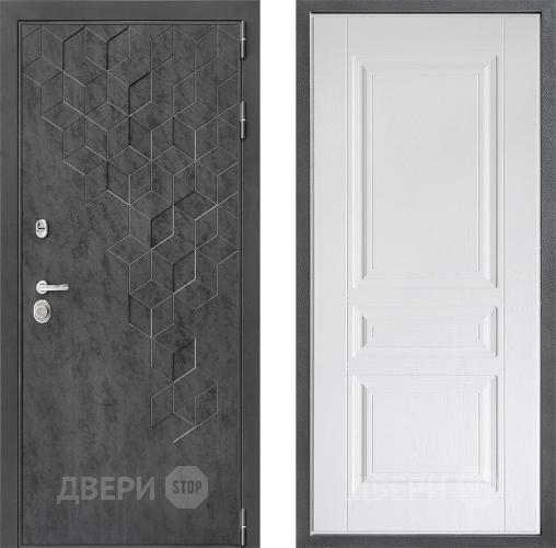 Входная металлическая Дверь Дверной континент ДК-3/713 ФЛ-243 Альберо Браш серебро в Можайске