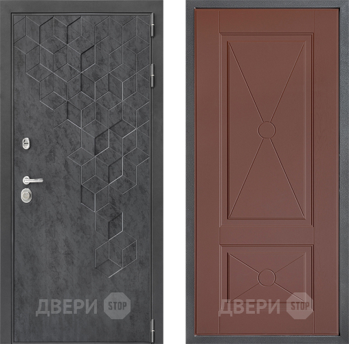 Входная металлическая Дверь Дверной континент ДК-3/713 ФЛ-617 Ясень шоколадный в Можайске