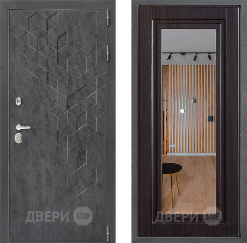 Дверь Дверной континент ДК-3/713 ФЛЗ Зеркало Венге в Можайске