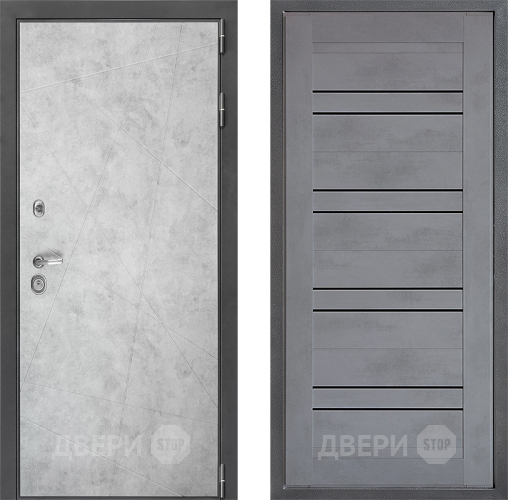 Входная металлическая Дверь Дверной континент ДК-3/743 ФЛ-49 Бетон серый в Можайске