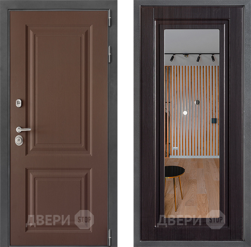 Входная металлическая Дверь Дверной континент ДК-3/729 ФЛЗ Зеркало Венге в Можайске