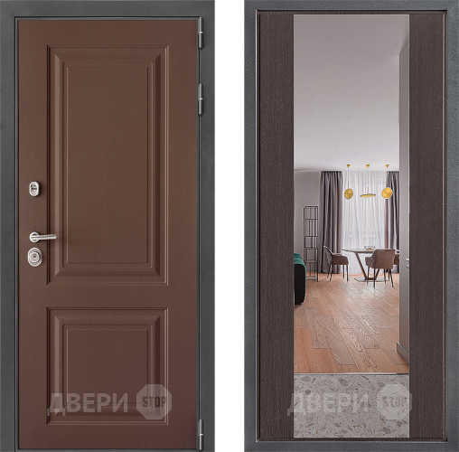 Входная металлическая Дверь Дверной континент ДК-3/729 ФЛЗ-1 Зеркало Венге в Можайске