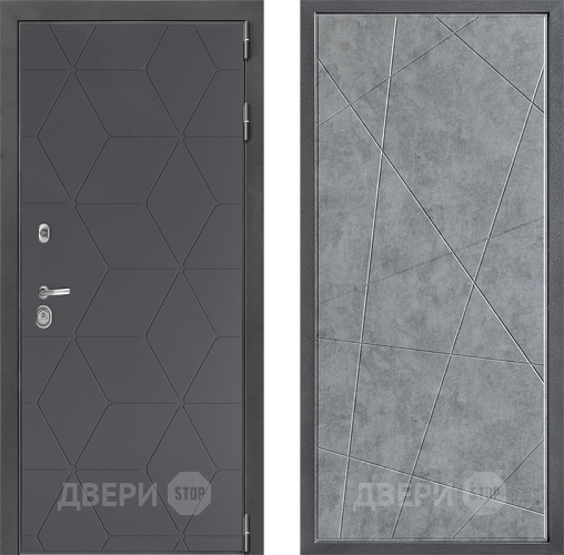 Входная металлическая Дверь Дверной континент ДК-3/744 ФЛ-655 Бетон серый в Можайске