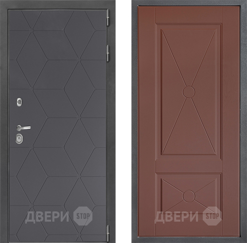Входная металлическая Дверь Дверной континент ДК-3/744 ФЛ-617 Ясень шоколадный в Можайске