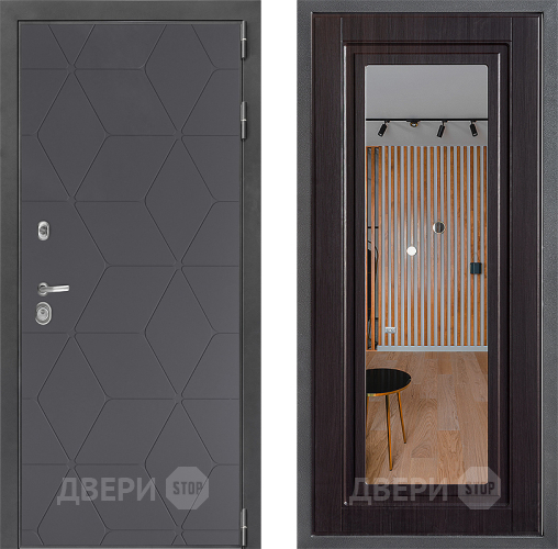 Входная металлическая Дверь Дверной континент ДК-3/744 ФЛЗ Зеркало Венге в Можайске