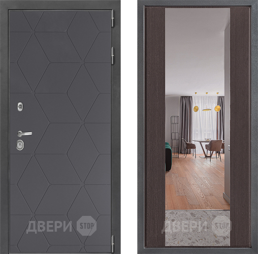 Входная металлическая Дверь Дверной континент ДК-3/744 ФЛЗ-1 Зеркало Венге в Можайске