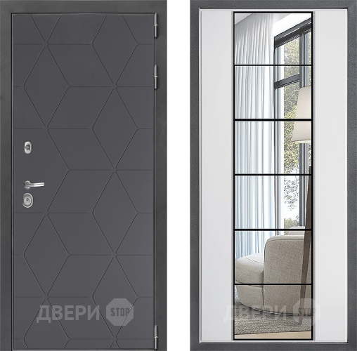 Дверь Дверной континент ДК-3/744 ФЛЗ-2 Зеркало Белый софт в Можайске