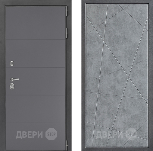 Входная металлическая Дверь Дверной континент ДК-3/649 ФЛ-655 Бетон серый в Можайске