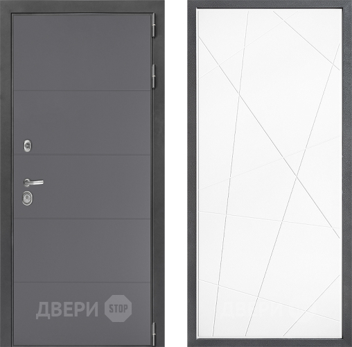 Входная металлическая Дверь Дверной континент ДК-3/649 ФЛ-655 Белый софт в Можайске
