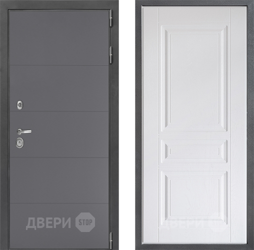 Входная металлическая Дверь Дверной континент ДК-3/649 ФЛ-243 Альберо Браш серебро в Можайске