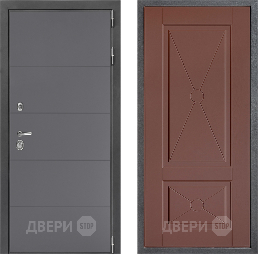 Входная металлическая Дверь Дверной континент ДК-3/649 ФЛ-617 Ясень шоколадный в Можайске