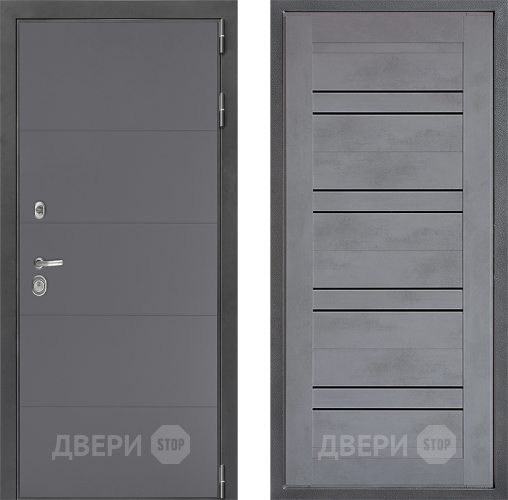 Входная металлическая Дверь Дверной континент ДК-3/649 ФЛ-49 Бетон серый в Можайске