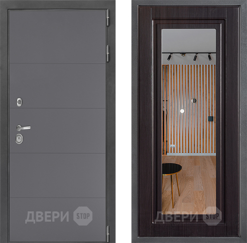 Входная металлическая Дверь Дверной континент ДК-3/649 ФЛЗ Зеркало Венге в Можайске