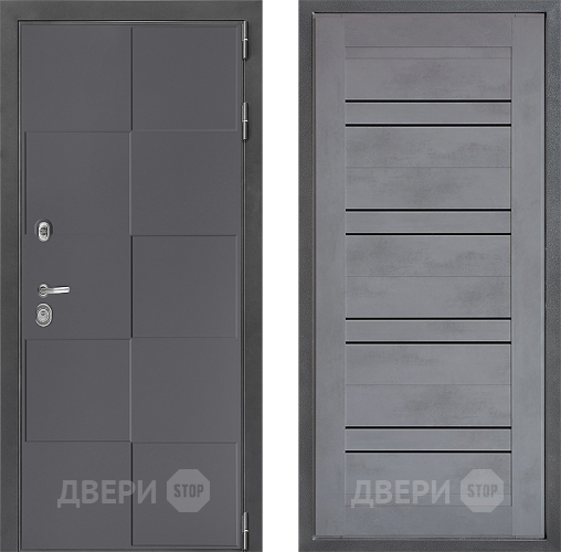 Входная металлическая Дверь Дверной континент ДК-3/606 ФЛ-49 Бетон серый в Можайске