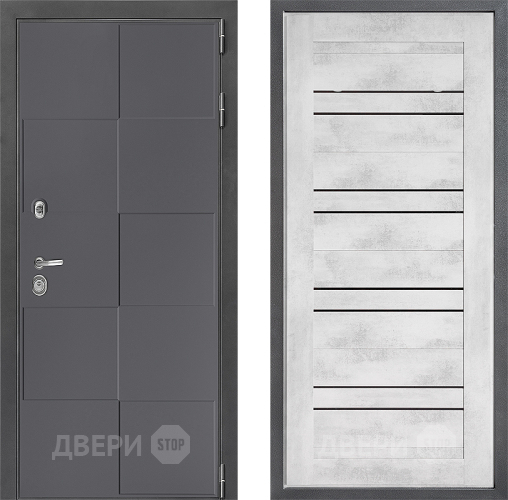 Входная металлическая Дверь Дверной континент ДК-3/606 ФЛ-49 Бетон снежный в Можайске