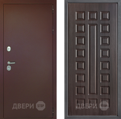 Входная металлическая Дверь Дверной континент Рубикон Медь Дизайн ФЛ-183 Венге в Можайске