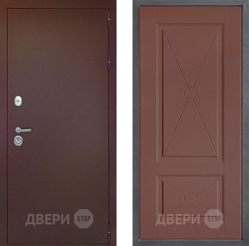 Входная металлическая Дверь Дверной континент Рубикон Медь Дизайн ФЛ-617 Ясень шоколадный в Можайске