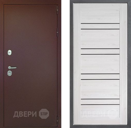 Входная металлическая Дверь Дверной континент Рубикон Медь Дизайн ФЛ-49 Сосна белая в Можайске
