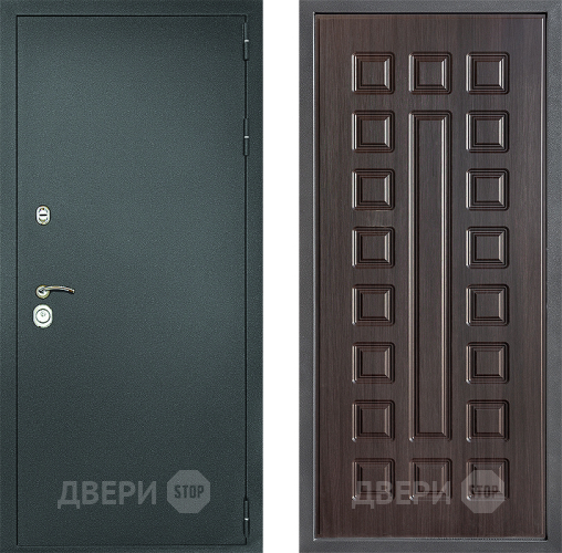 Входная металлическая Дверь Дверной континент Рубикон Серебро Дизайн ФЛ-183 Венге в Можайске