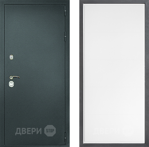 Входная металлическая Дверь Дверной континент Рубикон Серебро Дизайн ФЛ-649 Белый софт в Можайске