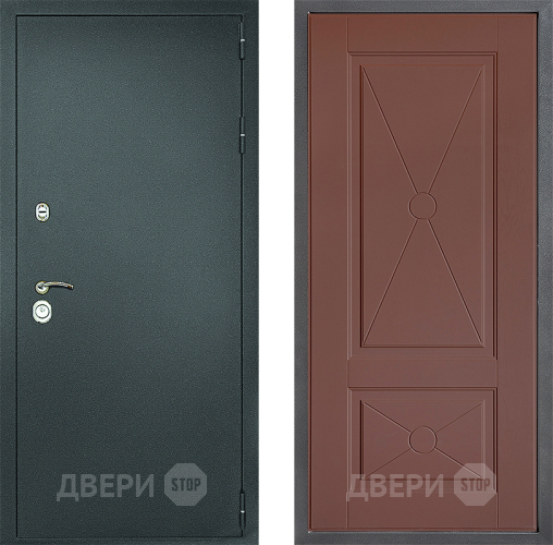 Входная металлическая Дверь Дверной континент Рубикон Серебро Дизайн ФЛ-617 Ясень шоколадный в Можайске