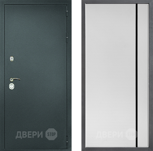 Дверь Дверной континент Рубикон Серебро Дизайн ФЛ-757 Черное Стекло Софт милк в Можайске