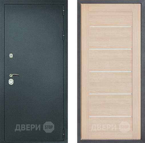 Входная металлическая Дверь Дверной континент Рубикон Серебро Дизайн ФЛ-46 Капучино в Можайске