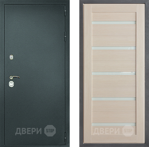 Входная металлическая Дверь Дверной континент Рубикон Серебро Дизайн ФЛ-47 Капучино в Можайске