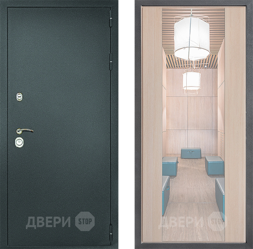 Дверь Дверной континент Рубикон Серебро Дизайн ФЛЗ-1 Зеркало Капучино в Можайске