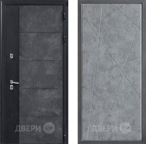 Входная металлическая Дверь Дверной континент ДК-15 Бетон ТЕРМО ФЛ-655 Бетон серый в Можайске