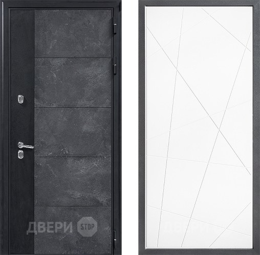Входная металлическая Дверь Дверной континент ДК-15 Бетон ТЕРМО ФЛ-655 Белый софт в Можайске