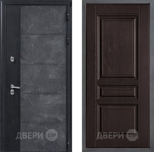 Входная металлическая Дверь Дверной континент ДК-15 Бетон ТЕРМО ФЛ-243 Дуб шоколадный в Можайске