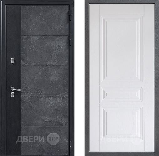 Входная металлическая Дверь Дверной континент ДК-15 Бетон ТЕРМО ФЛ-243 Альберо Браш серебро в Можайске