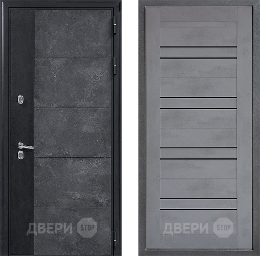 Входная металлическая Дверь Дверной континент ДК-15 Бетон ТЕРМО ФЛ-49 Бетон серый в Можайске