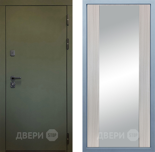 Входная металлическая Дверь Дива МД-61 Д-15 Зеркало Сандал белый в Можайске