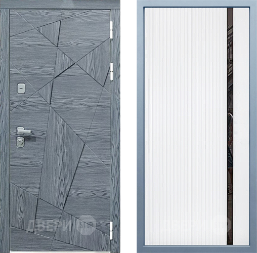 Входная металлическая Дверь Дива МД-97/3 МХ-46 Белый матовый в Можайске