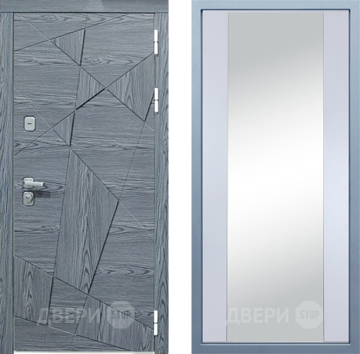 Входная металлическая Дверь Дива МД-97/3 Д-15 Зеркало Белый в Можайске