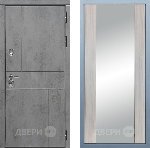 Входная металлическая Дверь Дива МД-48 Д-15 Зеркало Сандал белый в Можайске
